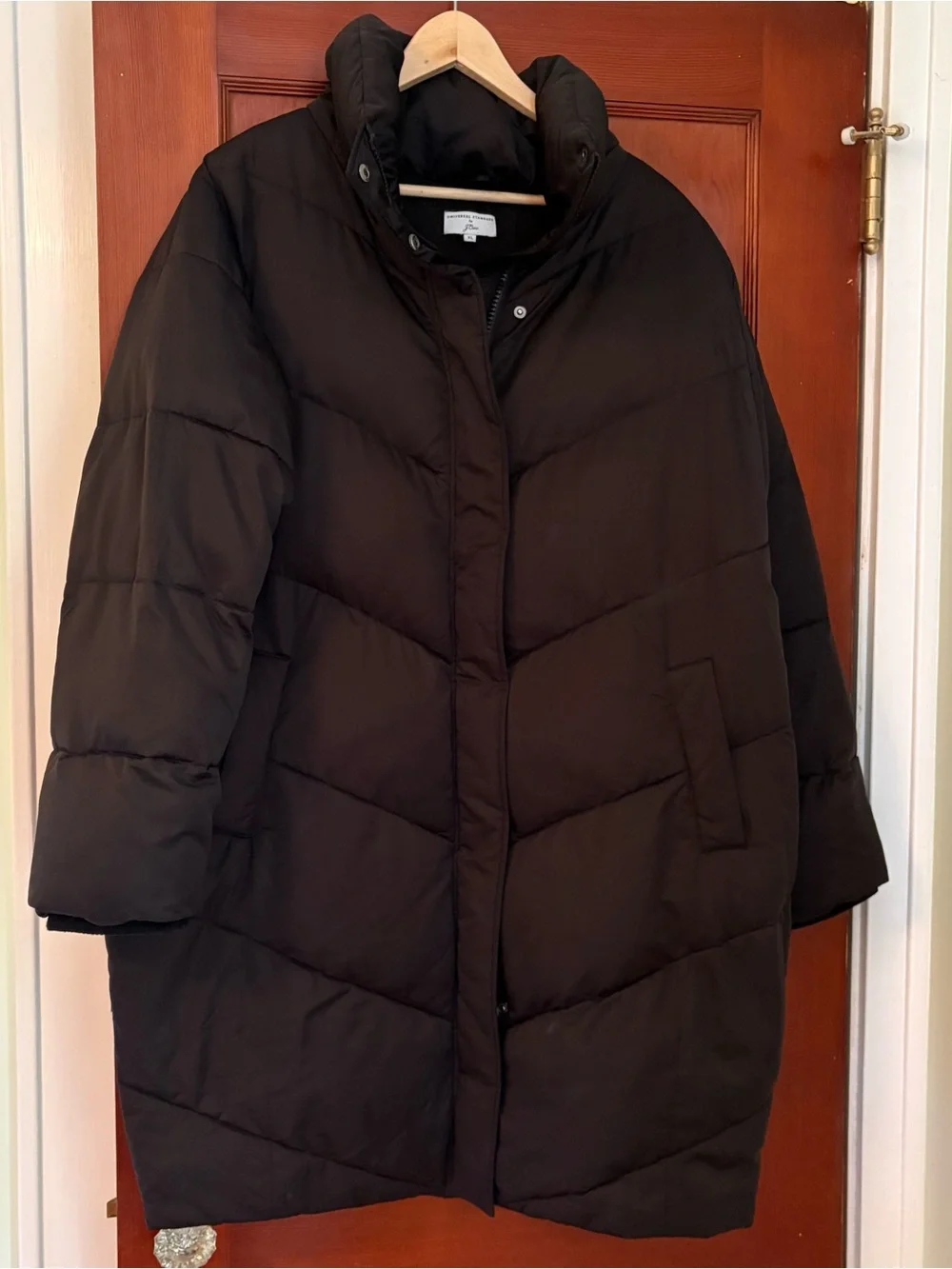 Universal Standard for J. Crew Chevron Puffer Coat